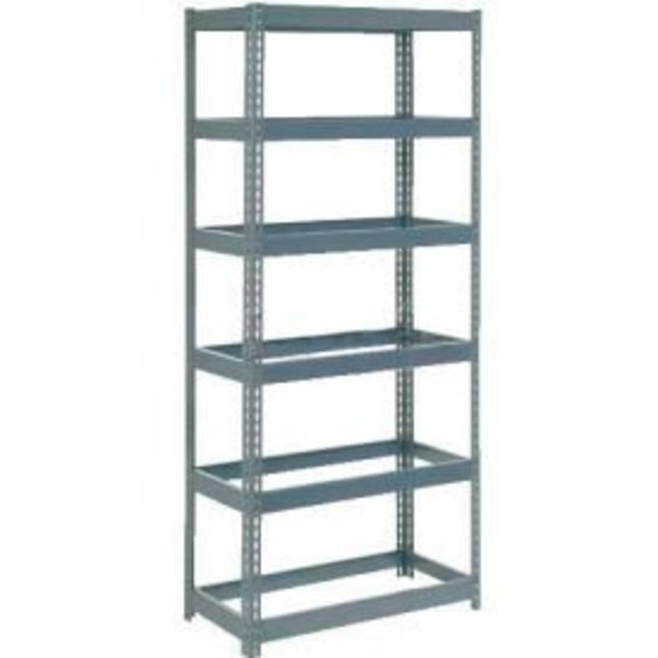 Global Equipment Extra Heavy Duty Shelving 48"W x 18"D x 60"H With 6 Shelves, No Deck, Gray 716935